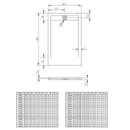 Radaway Teos F brodzik 120x100 cm prostokątny cemento HTF120100-74