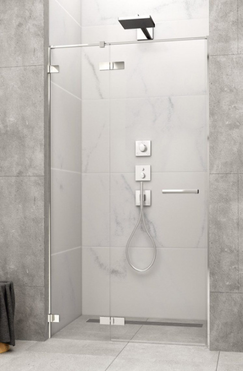 Radaway Arta KDS II drzwi prysznicowe 52,8 cm lewe do ścianki chrom+/szkło przezroczyste 386521-03-01L