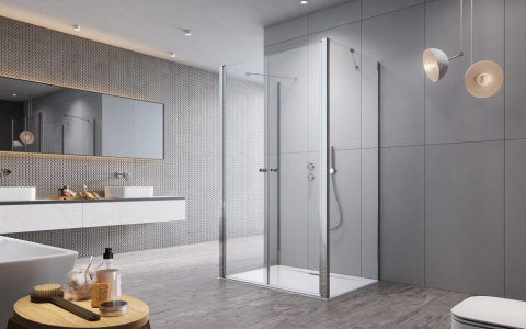 Radaway Eos DWD+2S drzwi prysznicowe 80 cm chrom/szkło przezroczyste 13799400-01