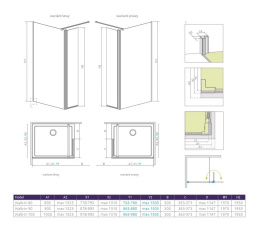 Radaway Eos Walk-In ścianka prysznicowa 100 cm prawa chrom/szkło przezroczyste 13799502-01R
