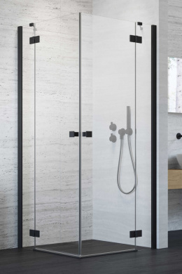 Radaway Essenza New Black KDD drzwi prysznicowe 80 cm lewe czarny mat/szkło przezroczyste 1385061-54-01L