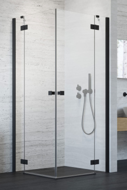 Radaway Essenza New Black KDD drzwi prysznicowe 90 cm lewe czarny mat/szkło przezroczyste 1385060-54-01L