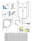 Radaway Essenza New PDD kabina prysznicowa część prawa 100x100 cm półokrągła 1385003-01-01R