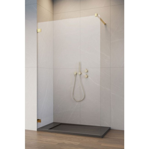 Radaway Essenza Pro Gold Walk-In ścianka prysznicowa 120 cm wolnostojąca złoty połysk/szkło przezroczyste 10103120-09-01