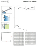 Radaway Essenza Pro ścianka prysznicowa walk-in 140 cm chrom połysk/szkło przezroczyste 10103140-01-01