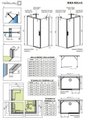Radaway Euphoria Walk-In ścianka 110 cm frontowa W1V chrom/szkło przezroczyste 383113-01-01