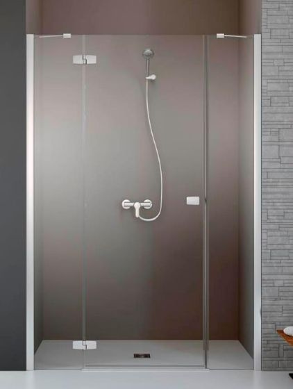 Radaway Fuenta Chrome DWJ+S drzwi prysznicowe 140 cm uchylne chrom połysk/szkło przezroczyste 1384033-01-01L