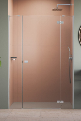 Radaway Fuenta Chrome DWJ+S drzwi prysznicowe 140 cm uchylne chrom połysk/szkło przezroczyste 1384033-01-01R