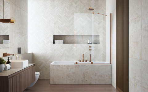 Radaway Furo Brushed Copper PND II drzwi parawanu 63,8 cm prawe miedź szczotkowana/szkło przezroczyste 10109638-93-01R