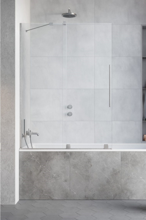 Wpisz KOD: PROMO - 10% Radaway Furo Brushed Nickel PND II drzwi do parawanu 63,8 cm lewe brushed nickel/szkło przezroczyste 10109638-91-01L