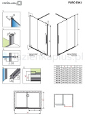 Radaway Furo DWJ drzwi prysznicowe 47,2 cm wnękowe lewe chrom/szkło przezroczyste 10107472-01-01L