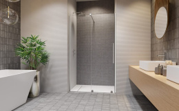 Radaway Furo DWJ drzwi prysznicowe 57,2 cm wnękowe prawe chrom/szkło przezroczyste 10107572-01-01R