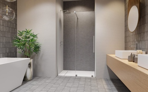 Radaway Furo DWJ drzwi prysznicowe 57,2 cm wnękowe prawe chrom/szkło przezroczyste 10107572-01-01R