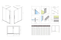 Radaway Furo DWJ drzwi prysznicowe 57,2 cm wnękowe prawe chrom/szkło przezroczyste 10107572-01-01R