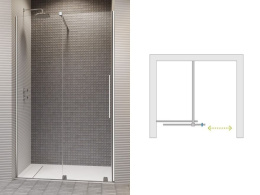 Radaway Furo DWJ drzwi prysznicowe 72,2 cm wnękowe lewe chrom/szkło przezroczyste 10107722-01-01L