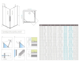 Radaway Furo KDD kabina prysznicowa część prawa 80x80 cm kwadratowa 10105080-54-01R