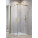 Radaway Idea Brushed Gold KDD drzwi prysznicowe 90 cm rozsuwane lewe złoty szczotkowany/szkło przezroczyste 387060-99-01L