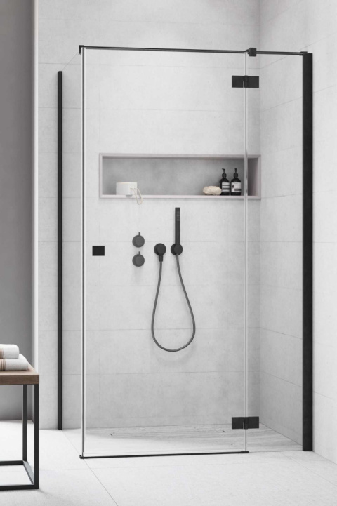 Radaway Idea KDD kabina prysznicowa część prawa 80 cm czarny mat/szkło przezroczyste 10370080-54-01R