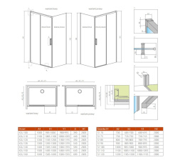 Radaway Idea KDJ drzwi prysznicowe 120 cm do ścianki prawe chrom/szkło przezroczyste 387042-01-01R
