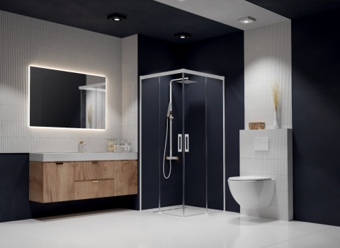 Radaway Idea White KDD drzwi prysznicowe 120 cm prawe biały mat/szkło przezroczyste 387064-04-01R