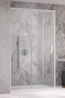 Radaway Idea White KDJ drzwi prysznicowe 110 cm lewe biały mat/szkło przezroczyste 387041-04-01L