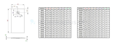 Radaway Kyntos F brodzik 160x80 cm prostokątny czarny HKF16080-54