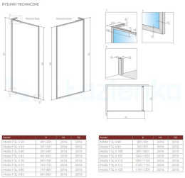 Radaway Modo F SL II ścianka prysznicowa walk-in 90 cm chrom połysk/szkło przezroczyste 10419094-01-01L