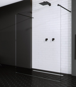 Radaway Modo New Black I Walk-In ścianka prysznicowa 130 cm czarny mat/szkło przezroczyste 388134-54-01