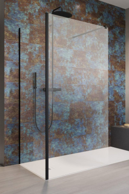 Radaway Modo New Black IV Walk-In ścianka prysznicowa 130 cm frontowa czarny mat/szkło przezroczyste 389634-54-01