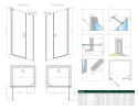 Radaway Nes 8 Black DWS drzwi prysznicowe 59 cm wnękowe prawe czarny mat/szkło przezroczyste 10078100-54-01R