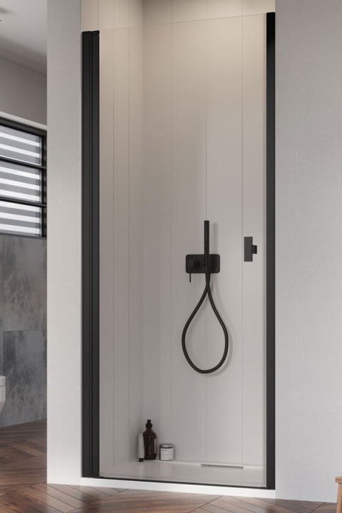 Radaway Nes Black DWJ I drzwi prysznicowe 80 cm prawe czarny mat/szkło przezroczyste 10026080-54-01R