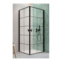 Radaway Nes Black KDD I drzwi prysznicowe 80 cm prawe czarny mat/szkło Factory 10021080-54-55R