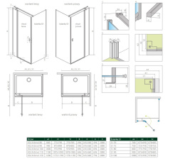 Radaway Nes Black KDJ II drzwi prysznicowe 90 cm lewe czarny mat/szkło przezroczyste 10032090-54-01L