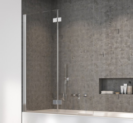 Radaway Nes PND I parawan nawannowy 140 cm 2-częściowy chrom połysk/szkło przezroczyste 10010140-01-01R