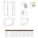 Radaway Premium Plus E 1900 kabina prysznicowa 90x80 cm półokrągła asymetryczna chrom/szkło grafitowe 30492-01-05N