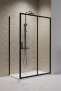 Radaway Premium Pro Black KDJ drzwi prysznicowe 140 cm rozsuwane 1015140-54-01R