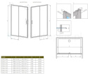 Radaway Premium Pro DWJ drzwi prysznicowe 140 cm wnękowe lewe chrom połysk/szkło przezroczyste 1014140-01-01L