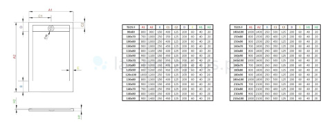 Radaway Teos F Cemento brodzik 120x80 cm prostokątny HTF12080-74