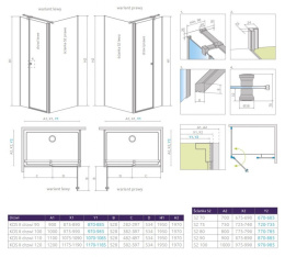 Radaway Eos KDS II drzwi prysznicowe 90 cm prawe chrom/szkło przezroczyste 13799481-01R
