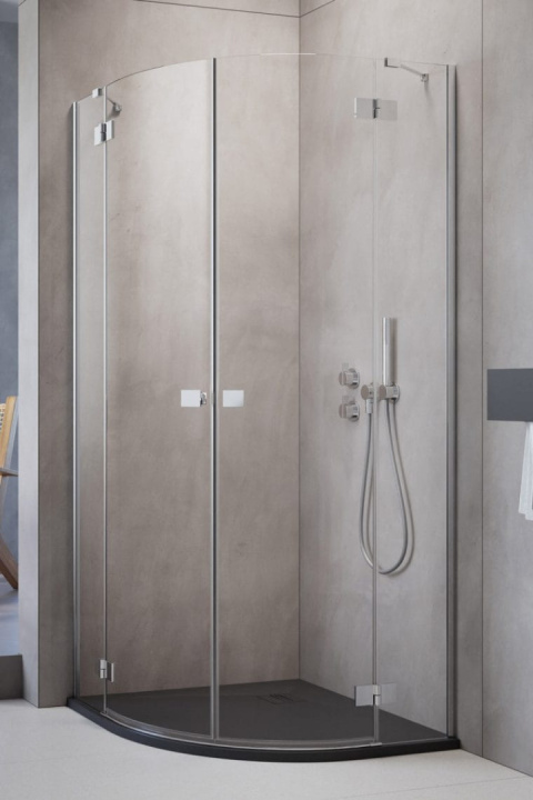 Radaway Essenza New PDD kabina prysznicowa część lewa 80x80 cm półokrągła 1385002-01-01L