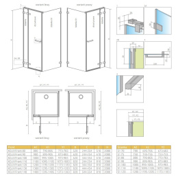 Radaway Essenza New PND II parawan nawannowy 100 cm prawy chrom/szkło przezroczyste 110002100-01-01R
