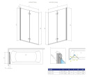 Radaway Essenza New PND parawan nawannowy 100 cm prawy chrom/szkło przezroczyste 207210-01R