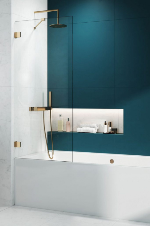 Radaway Essenza Pro Gold PNJ II parawan nawannowy 90 cm złoty połysk/szkło przezroczyste 10101090-09-01 Radaway Essenza Pro Gold PNJ II parawan nawannowy 90 cm złoty połysk/szkło przezroczyste 10101090-09-01