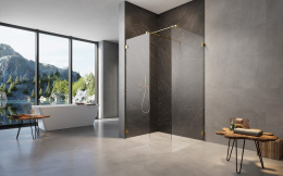 Radaway Essenza Pro Gold Walk-In ścianka prysznicowa 95 cm wolnostojąca złoty połysk/szkło przezroczyste 10103095-09-01