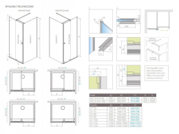 Radaway Furo KDJ RH drzwi prysznicowe 44,2 cm lewe chrom/szkło przezroczyste 10104442-01-01LU