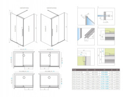 Radaway Furo KDJ drzwi prysznicowe 47,2 cm lewe chrom/szkło przezroczyste 10104472-01-01L