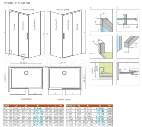 Radaway Idea 8 KDJ drzwi prysznicowe 57 cm rozsuwane chrom połysk/szkło przezroczyste 10340570-01-01R