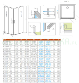 Radaway Idea Gold KDD drzwi prysznicowe 80 cm rozsuwane złoty szczotkowany/szkło przezroczyste 387061-99-01L
