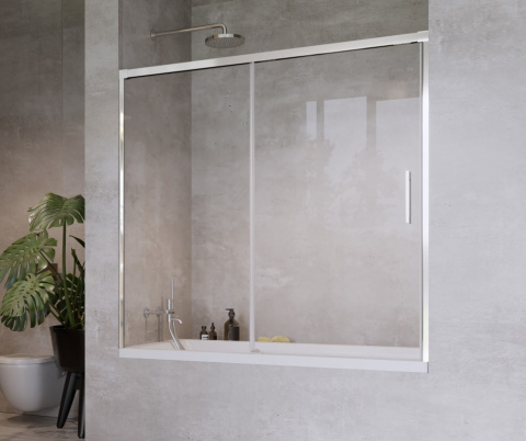 Wpisz KOD: PROMO - 10% Radaway Idea PN DWJ parawan nawannowy 140x150 cm lewy chrom/szkło przezroczyste 10003140-01-01L