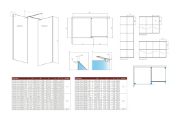 Radaway Modo New Black II Factory Walk-In ścianka prysznicowa 55 cm czarny mat/szkło factory 389055-54-55
